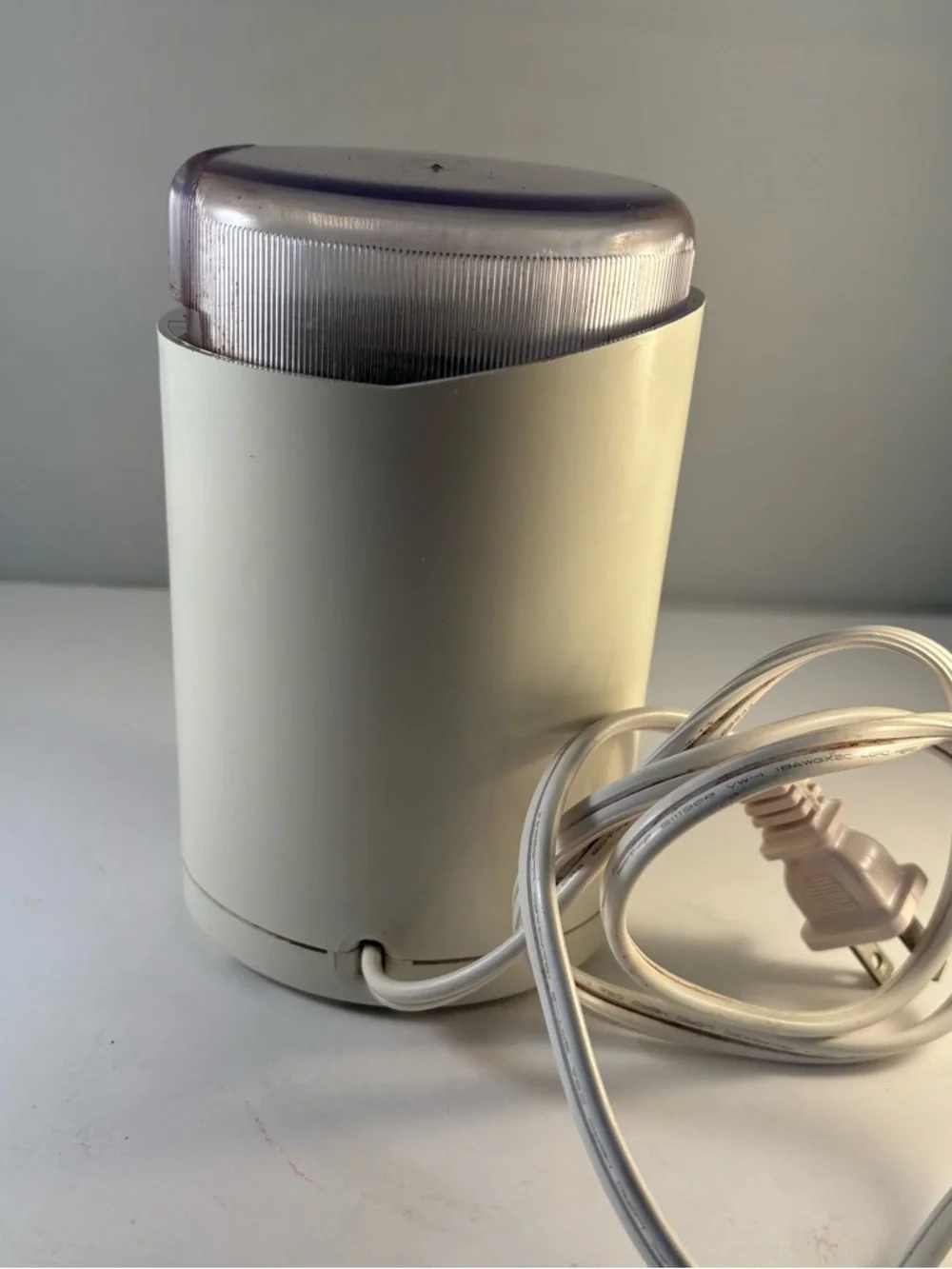 Krups Type 208 Touch Top‎ Coffee Mill Bean Nut Electric Grinder White WORKING